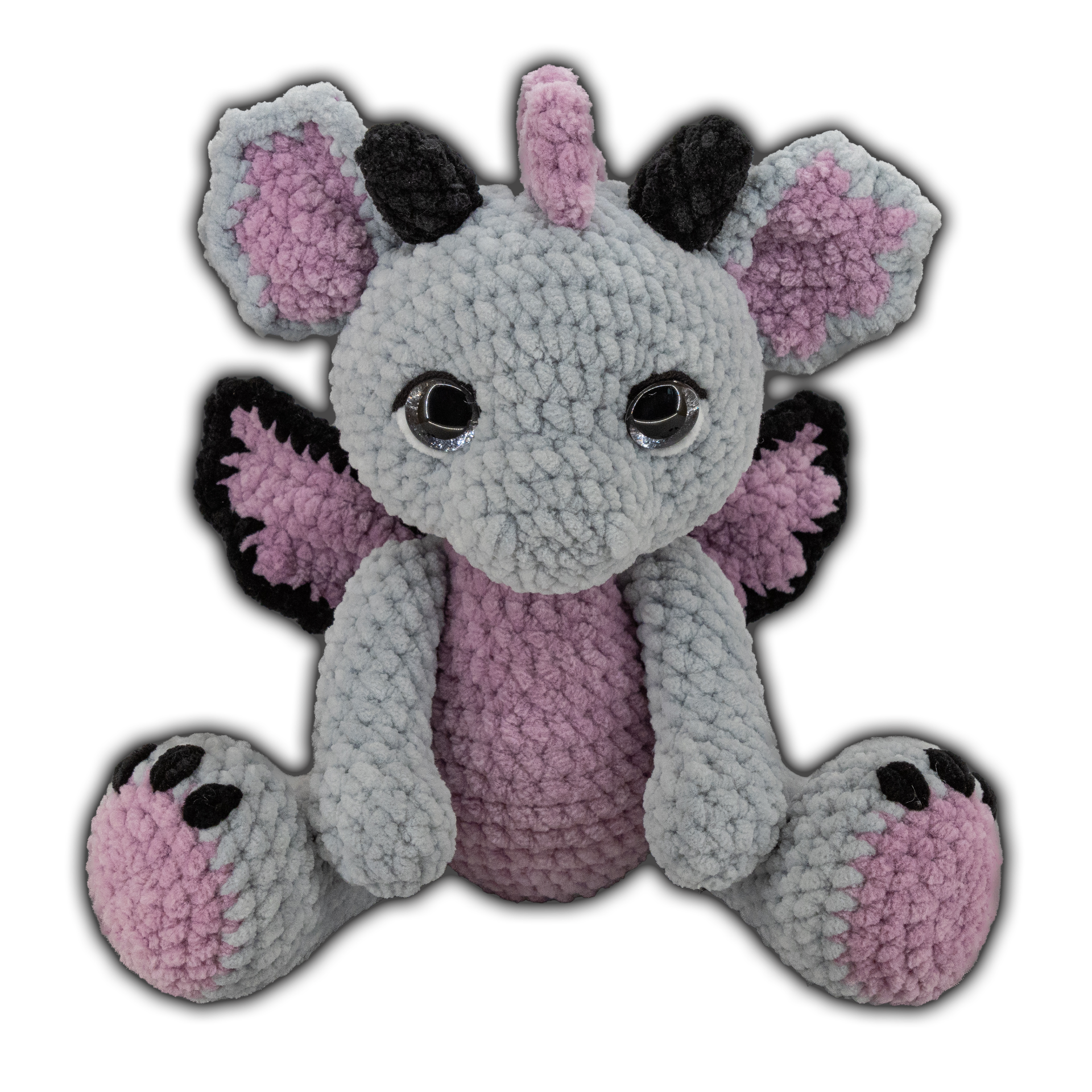 háčkovaný dráček handmade, amigurumi dráček, ručně háčkovaný plyšák