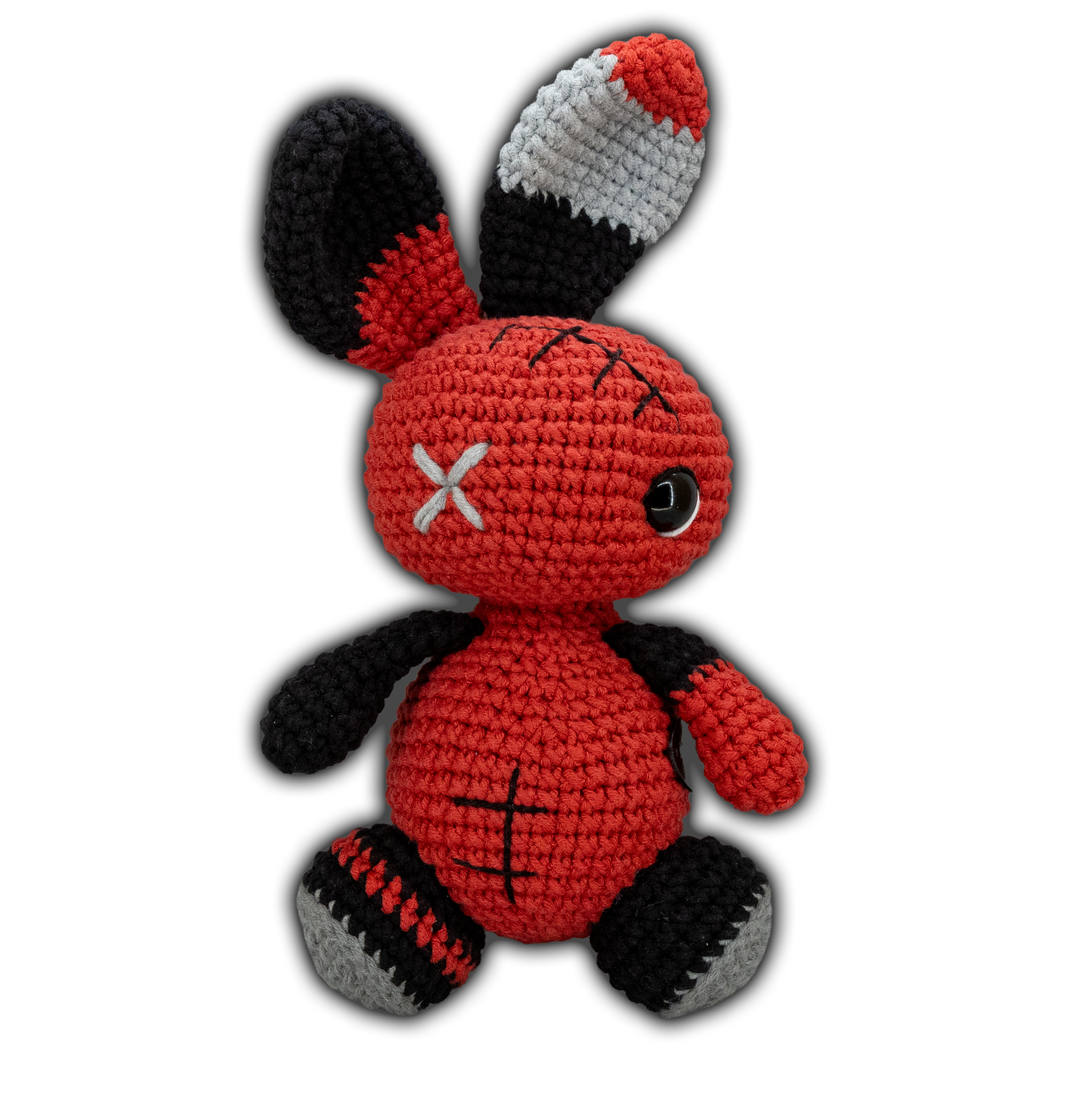 háčkovaný Creepy-Cute zajíček handmade, amigurumi Creepy-Cute zajíček, ručně háčkovaný plyšák