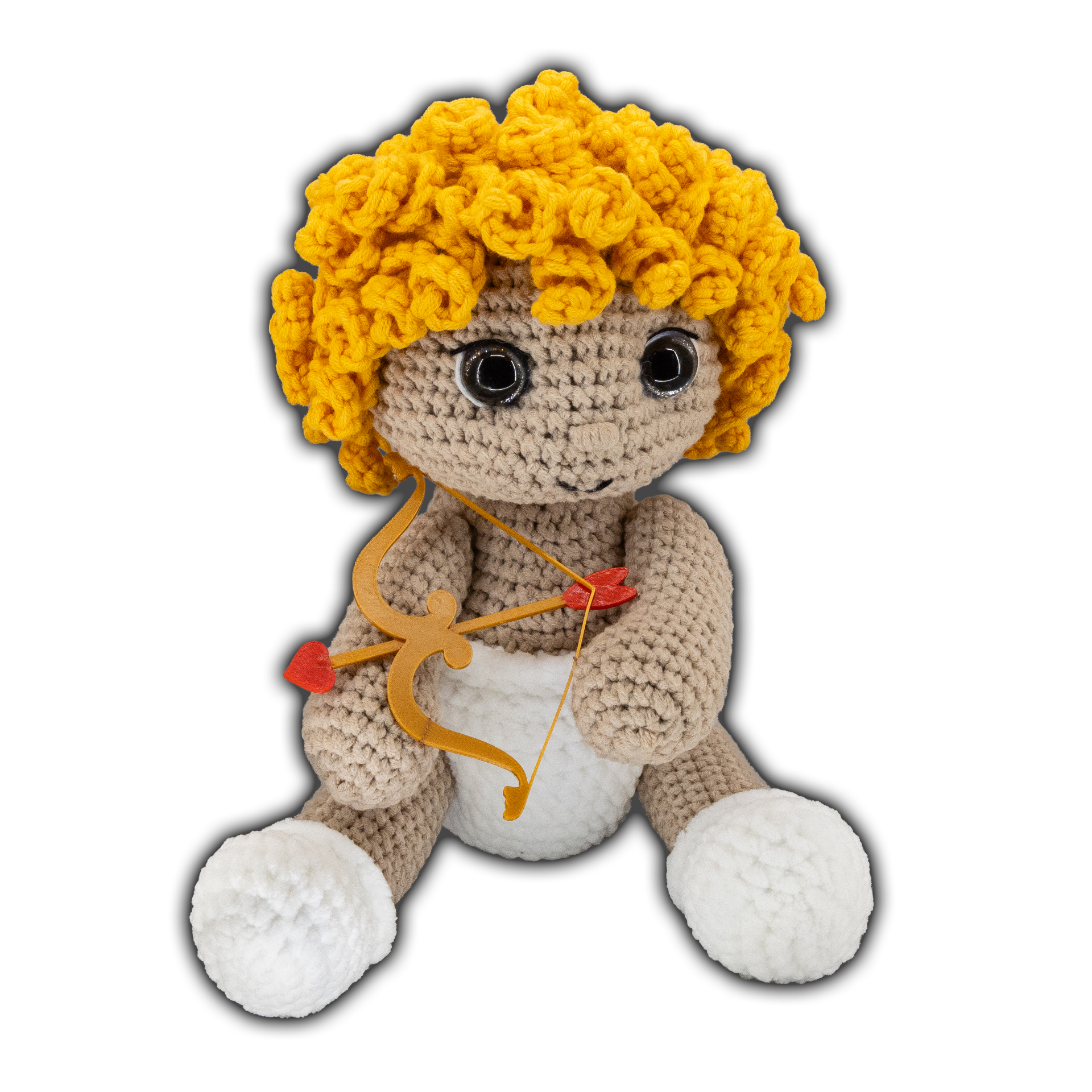 háčkovaný Amorek handmade, amigurumi Amorek, ručně háčkovaný plyšák