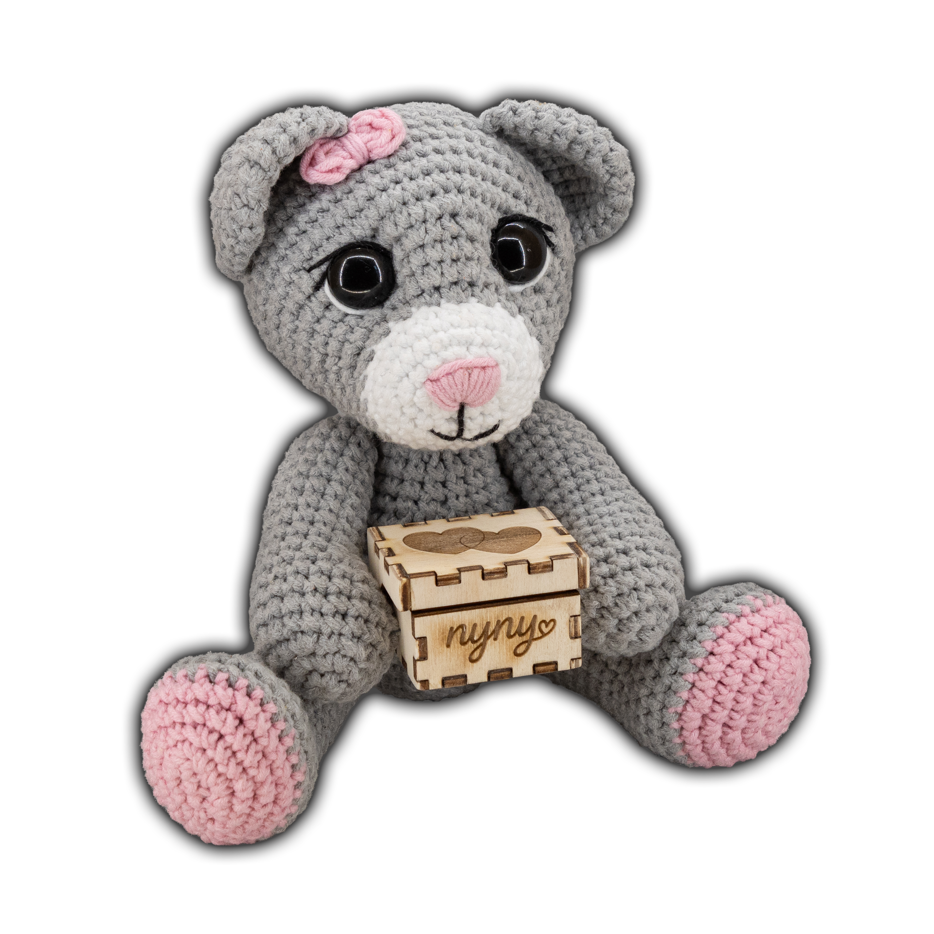 háčkovaný medvídek handmade, amigurumi medvídek, ručně háčkovaný plyšák
