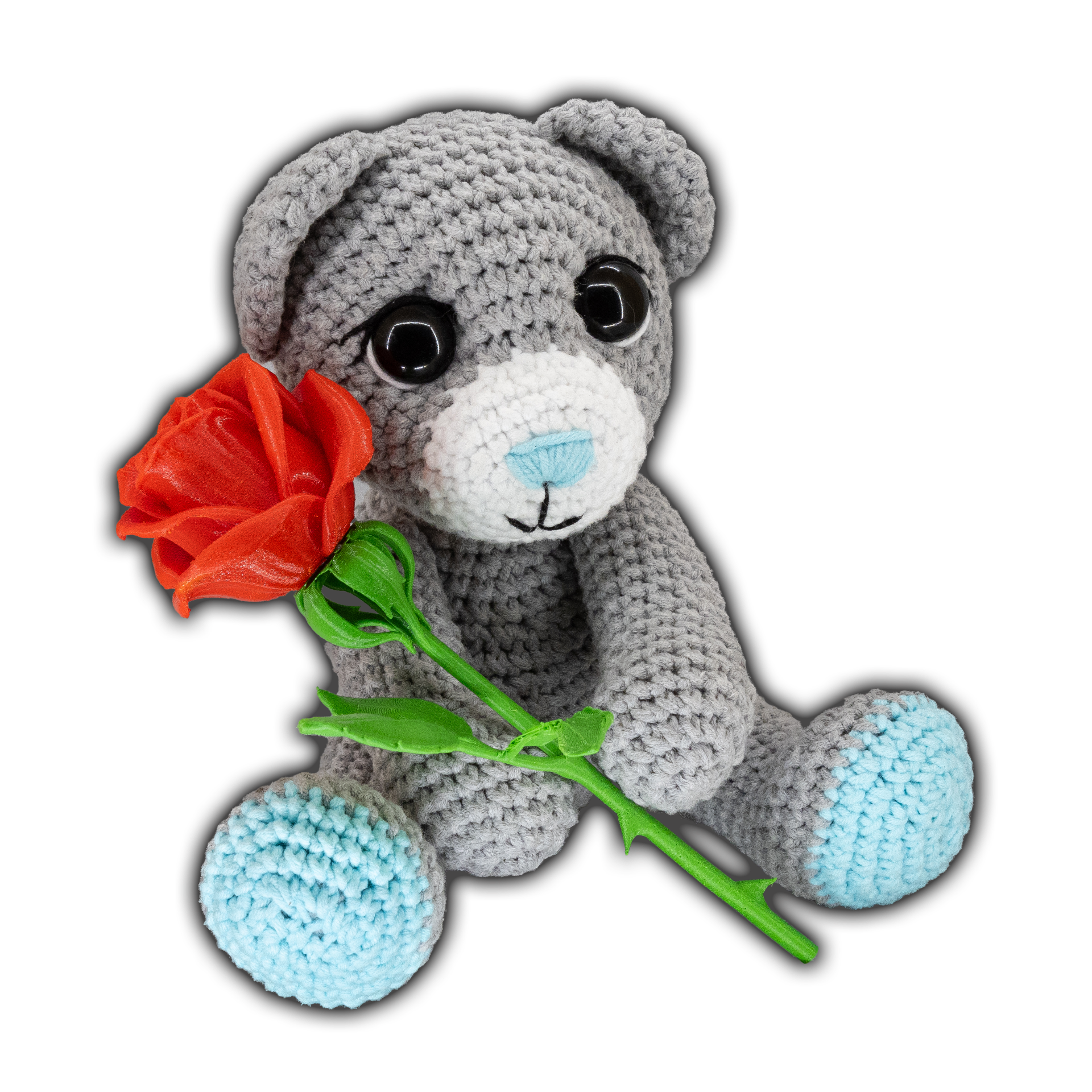 háčkovaný medvídek handmade, amigurumi medvídek, ručně háčkovaný plyšák