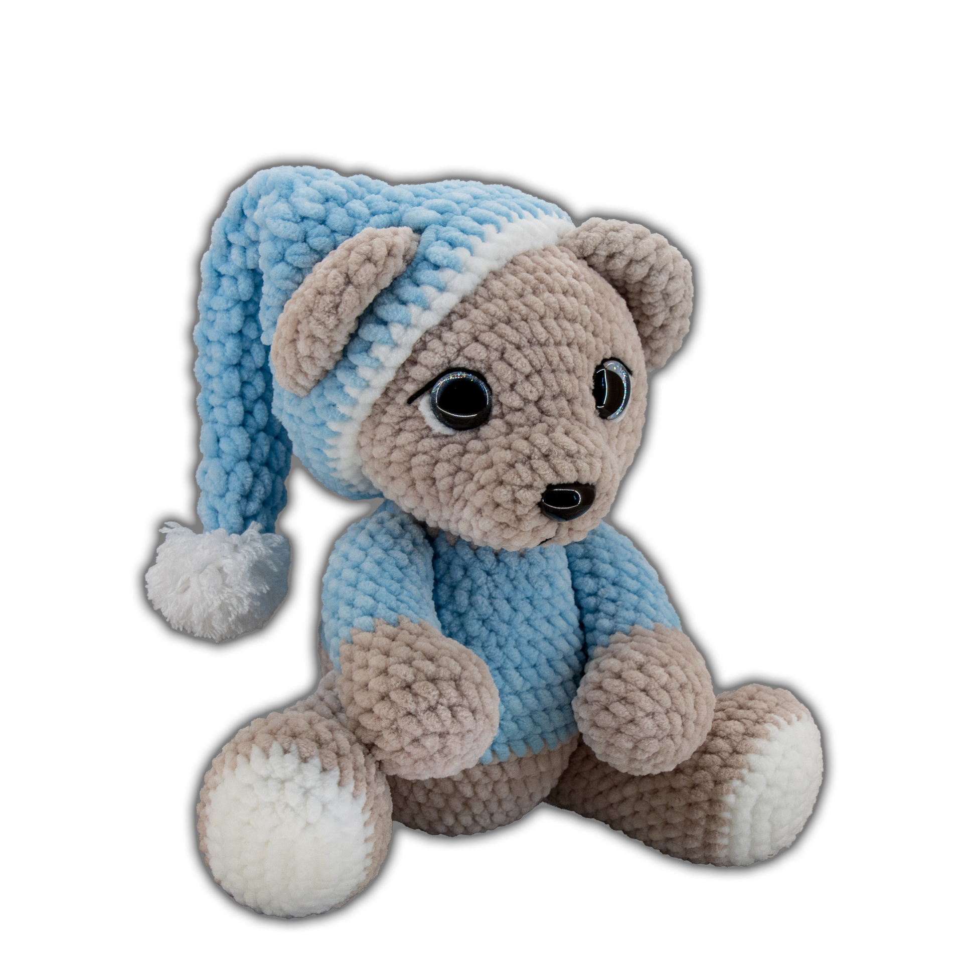 háčkovaný medvídek handmade, amigurumi medvídek, ručně háčkovaný plyšák